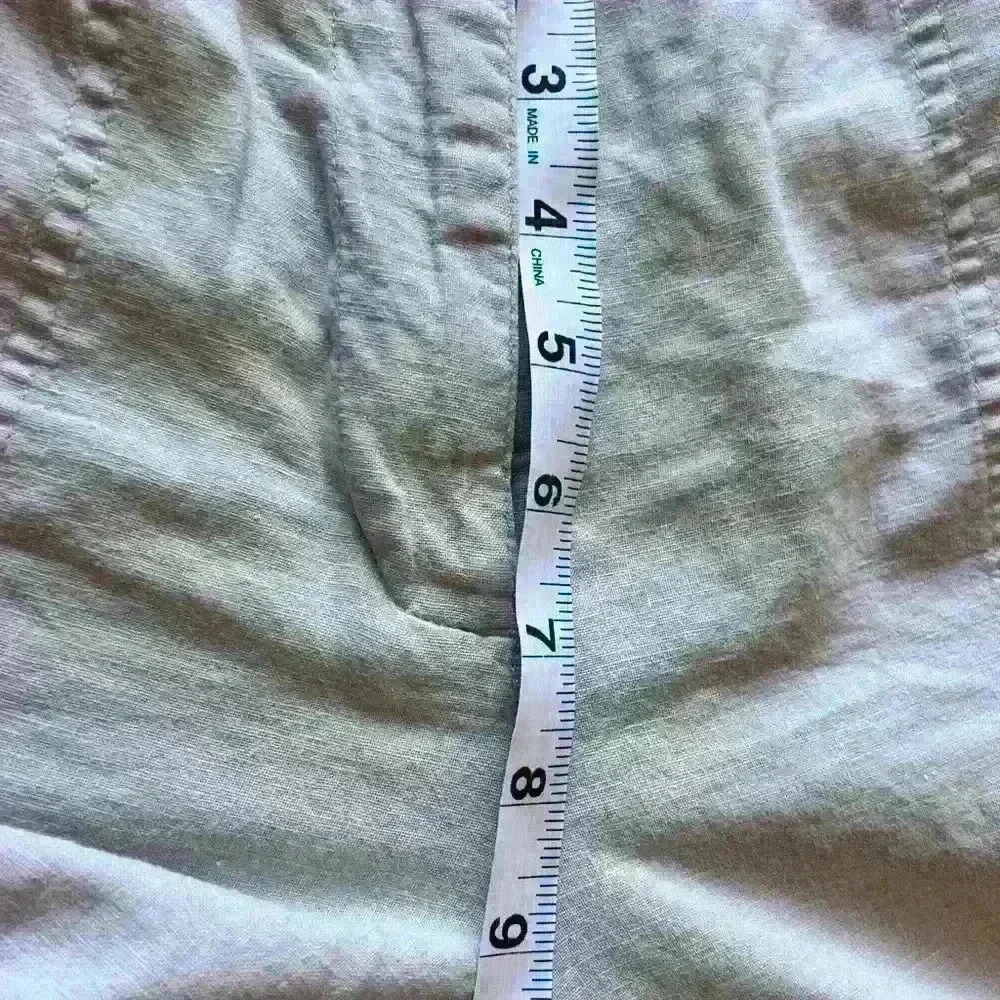 Jones New York linen/Cotten blend capris kaki - Picture 2 of 8
